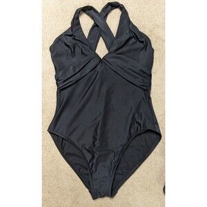 MIRACLESUIT Black Underwire Criss-Cross Back One-Piece Tummy Control Swimsuit 16